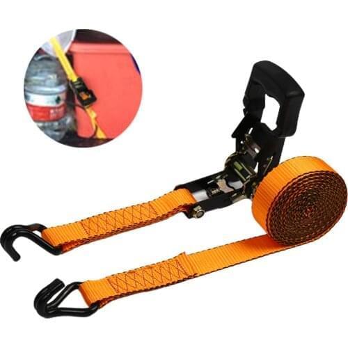Buckle Tie-Down Belt Cargo Straps For Car Motorcycle Bike With Metal Buckle Tow Rope Strong Ratchet Belt For Luggage Bag