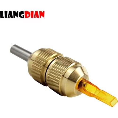 25mm Copper Tattoo Grip Handle Tube Auto-Lock Tattoo Machine Grip Anti-Slip For Tattoo Supplies Body Art Tools Permanent Makeup