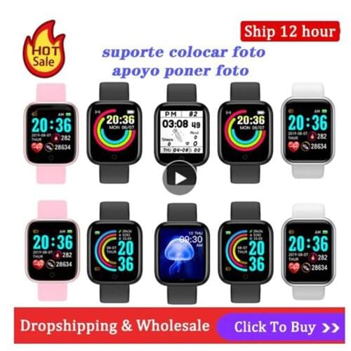 Y68 D20 Smart Watch Custom Faces Men Women Fitness Tracker Heart Rate Blood Pressure boys girl Sport Watch for Android IOS Phone
