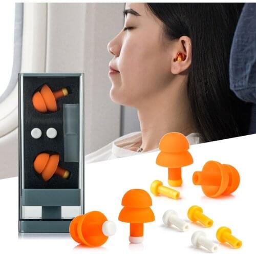 Noise Cancelling Ear Plugs Sound Blocking Earplug Noise Reduction Reusable Storage Case for Sleeping Snoring Shooting Swimming