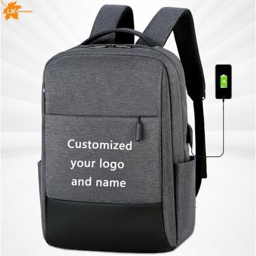 Customize Backpack With Your Logo Name Photo Business Men Travel School Bag Wholesale Women Waterproof Casual Laptop Backpack