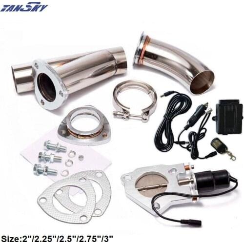2.5 INCH EXHAUST CUTOUT ELECTRIC DUMP Y-PIPE CATBACK CAT BACK TURBO BYPASS STEEL For Ford F250 6.0L TK-CUTOUT25