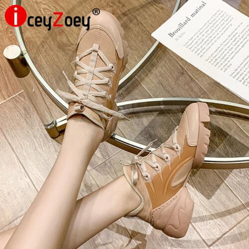 Coolcept 6 Color New Fashion 2021 Women Sneakers Real Leather Flats Shoes Woman Spring Casual Daily Lady Footwear Size 35-40