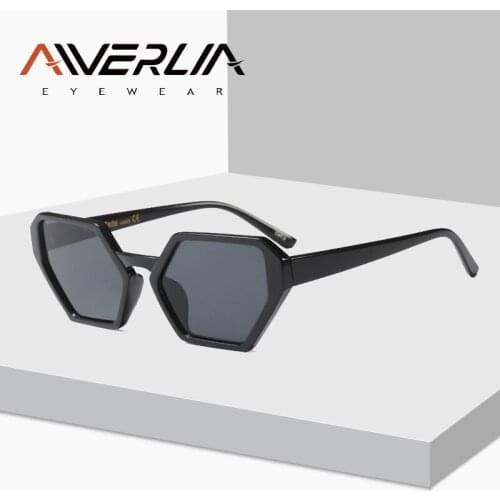 AIVERLIA Fashion Lady Sunglasses Women Luxury Brand Design Shield Frame Sunglasses Female Cool Style Black Eyewear UV400 AI14