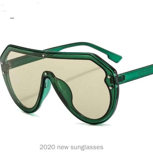 2020 Small Rimless Pilot Sunglasses Women Vintage Punk Sun Glasses Unique Green Eyeglasses For Female Retro UV400 NX