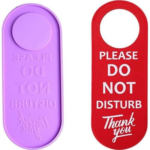 1PC PLEASE DO NOT DISTURB THANK YOU Door Hanging Indicator Plate Silicone Mold DIY Accessories