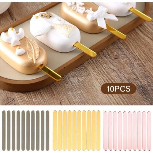 10Pcs Acrylic Ice Cream Sticks Popsicle Stick Kids DIY Ice Cream Sticks Crafts Popsicle Stick Mould 11.3x1cm