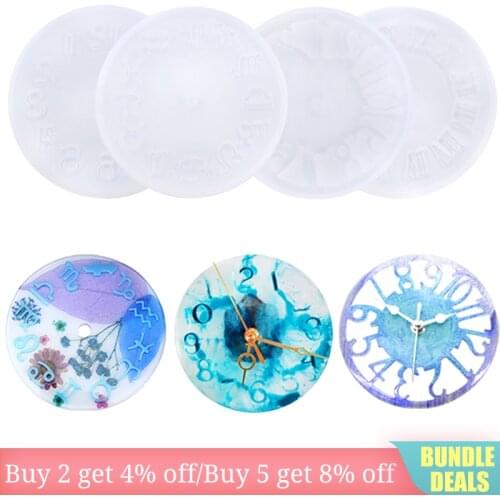 10cm 15cm Silicone Clock Mold Clock Resin Silicone Mould Casting Tools Handmade Jewelry making Tool DIY Crafts Epoxy Resin Molds