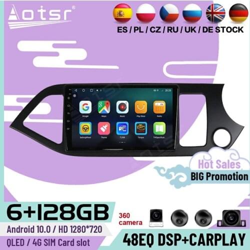 128G Carplay Multimedia Android Player For KIA Morning 2011 2012 2013 2014 2015 2016 GPS Navigation Car Radio Receiver Head Unit