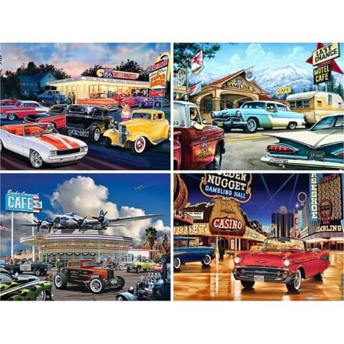 5D Diamond Painting Car Full Drill Square Diamond Embroidery Landscape New Arrival Home Decoration