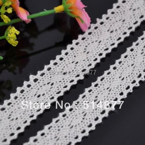 5Y 7/8" Brown embroidered cotton trimming Appliques wedding craft cloth LC05