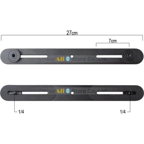 Photo Studio Accessories 27cm Flash Bracket 1/4 Double Screw Hot Shoe Stands Mount