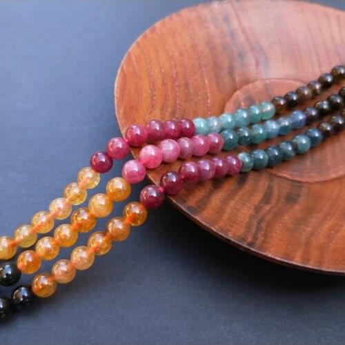 AAA LOOSE BEADS gradient color Tourmaline 5-7mm wholesale for DIY jewelry necklace 40cm