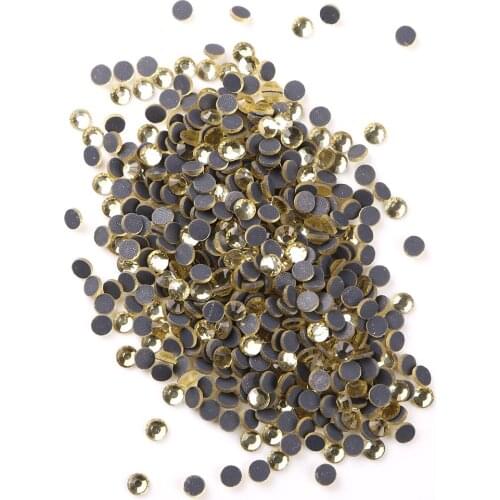 DMC Quality SS6-SS30 Lt.yellow Better Gray Back DMC Hotfix Rhinestones Crystal Hot Fix Stone For Hot-fix Motif For Shoes
