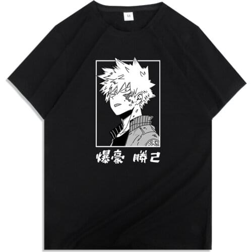 Japanese Anime Men T Shirt Harajuku Cotton T-Shirts Streetwear Print Slim Tee Tops Clothing Funny Hot