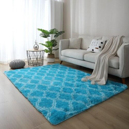 Ins style living room carpet coffee table rug girl bedroom bedside rug balcony bay window floor mat hand tie dye craft carpet