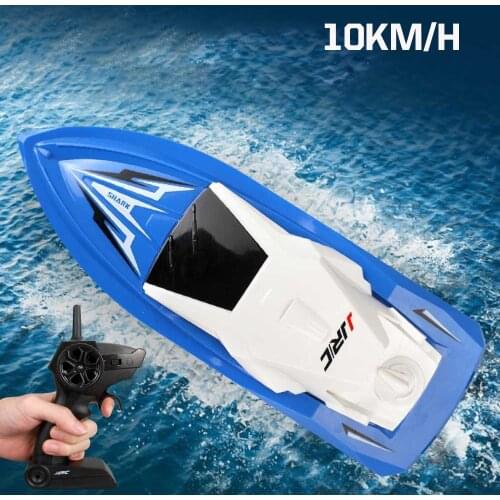 JJRC S5 1/47 Rc Boat 2.4G Radio-Controlled Boats 10Km/h High Speed with Dual Motor Racing Rtr Ship Model 20Mins for Kids Boy