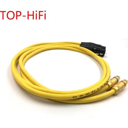 TOP-HiFi Pair type-2 RCA to XLR Balacned Audio Cable 2RCA Male to2XLR Female Interconnect Cable with VDH Van Den Hul 102 MK III