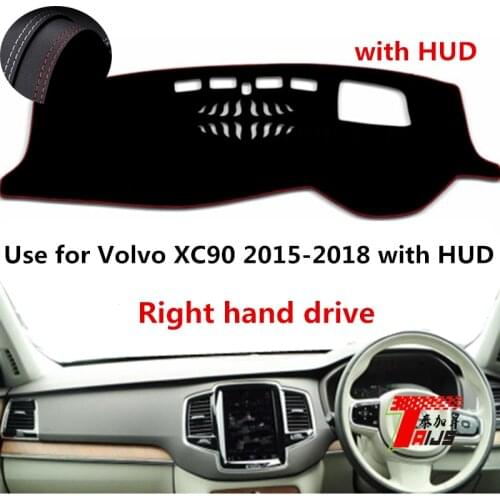 TAIJS Factory Classic Anti cracking Leather Car Dashboard Cover For Volvo XC90 2015 2016 2017 2018 with HUD Right hand drive
