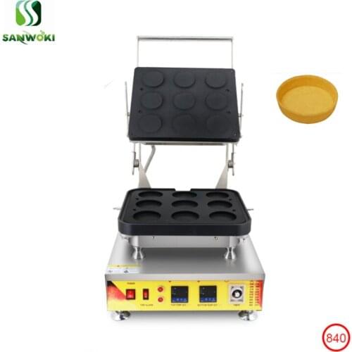 Round Egg Tart Skin Forming Machine interchangle plate waffle maker egg tart mould tartlets machine egg tart presser machine