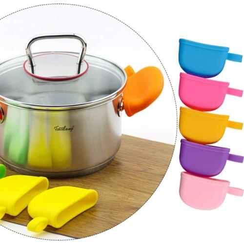 Kitchen Accessories Silicone Heat Resistant Cover Anti-skid Lid Holding Knob Pot Handle GXMA