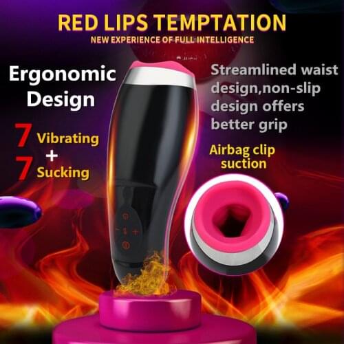 Auto Heating Sucking Masturbator Cup Smart Pulse Flashlight Vibrator vagina real pussy Blowjob Sex Toy electric Male masturbator