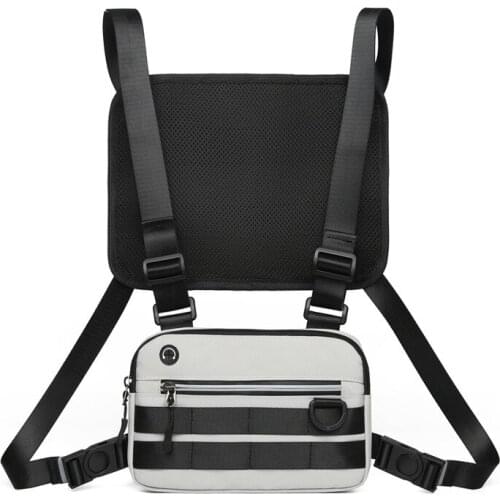 Fashion Hip-Hop Chest Bag Outdoor Oxford Tactical Streetwear Vest Chest Rig Bags Teenager Waistcoat Chest Utility Pack