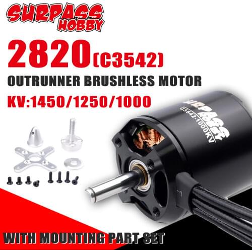 SURPASS HOBBY 2820 Brushless Motor C3542 1000KV 1250KV 1450KV 14Pole Outrunner for FPV Aircraft Multicopters RC Plane Helicopter