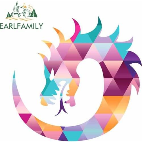 EARLFAMILY 13cm x 13cm for Colorful Dragon Car Assessoires Stickers Personality Occlusion Scratch Decal Trunk Graffiti Sticker