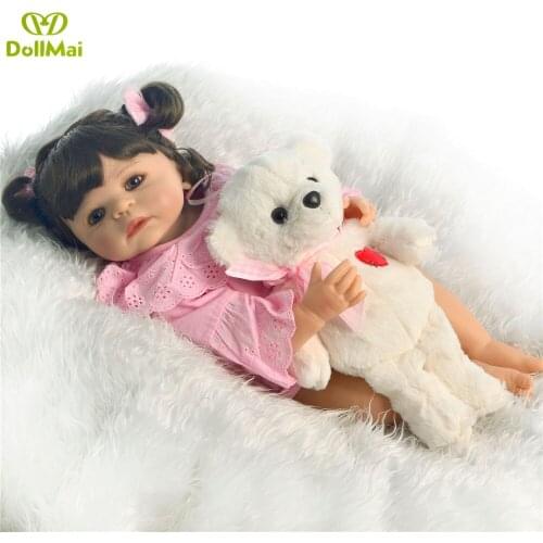 Real Bebes Reborn Dolls With pink clothes Complete Girl Silicone Company Reborn Doll 55cm For Children Non-toxic LOL Dolls gifts