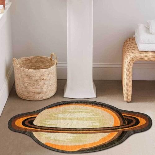 Irregular Childrens Room Area Rug Earth Universe Pattern Decoration Carpets For Living Room Modern Style Bedside Floor Mat 2021