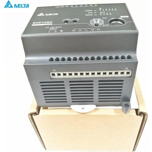 Original Delta PLC controller DVP10EC00R3 DVP10EC00T3 PLC EC3 series 100-240VAC 6DI 4DO relay output in box
