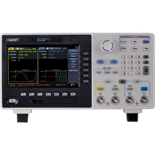 OWON XDG2030 2 Channel Arbitrary Waveform Generator 30MHZ Bandwidth 7 Inch LCD Display Digital Oscilloscope