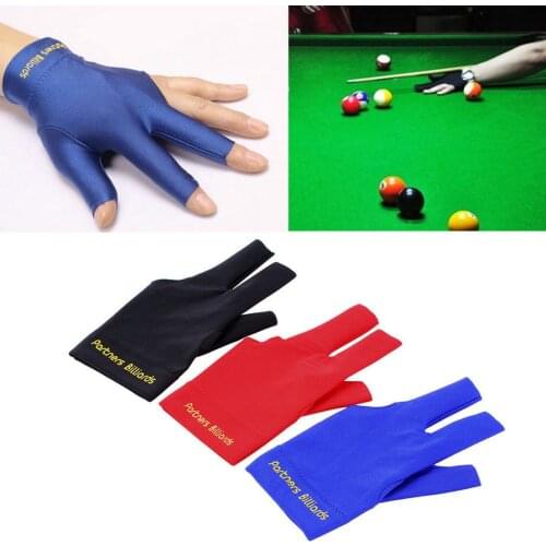 2021 NEW Spandex Snooker Billiard Cue Glove Pool Left Hand Open Three Finger Accessory New Arrival Hot