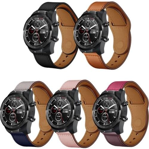 20mm Quality Leather Watch Band Strap for Ticwatch 2 E Smart Watch 22mm Wristband for Ticwatch Pro E2 S2 GTX Pro3 Pro 2020 4G