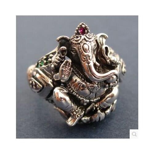 Silver thai silver 925 pure silver male womens like mammographies ring finger ring