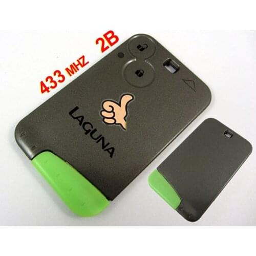 For renault Laguna smart key 2 buttons remote key 433MHZ for renault megane Free Shipping