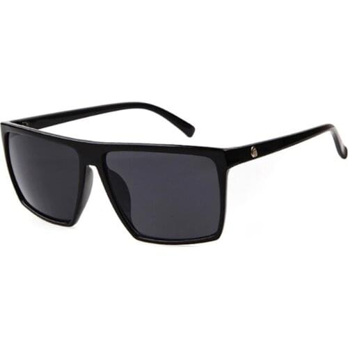 Vintage Steampunk Square Sunglasses Men SKULL Logo All Black Coating Sun Glasses Women Brand Designer Retro gafas de sol