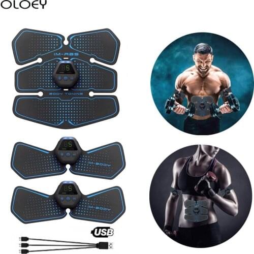 Gym EMS Muscle Electro Stimulator Electrostimulator Abdominal Electric Massager Training Apparatus Fitness Machine Building Body