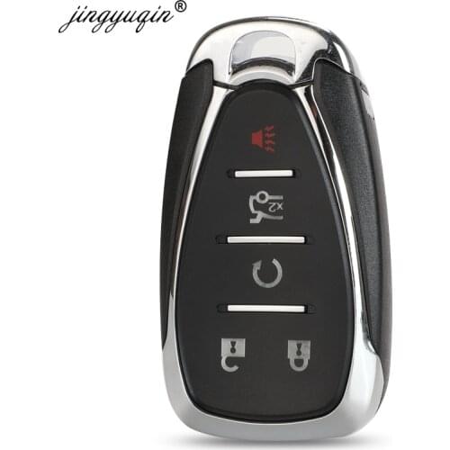 Jinyuqin Smart Remote Car Key Shell 5 Buttons for Chevy Chevrolet Traverse Equinox Malibu Cruze Spark Camaro 2016-2019