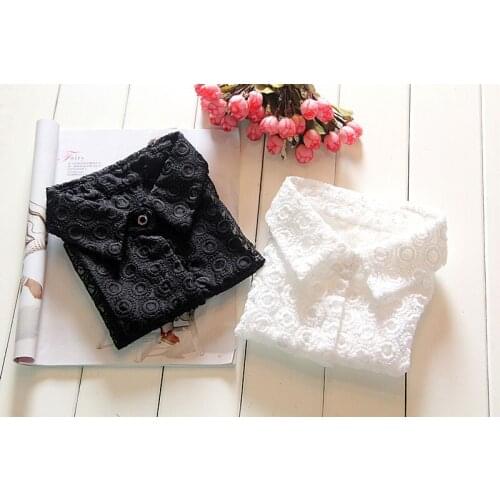 Spring wild gauze organza hollow fake false collar shirt collar female decoration Handmade Cotton Fake Half Shirt Collar