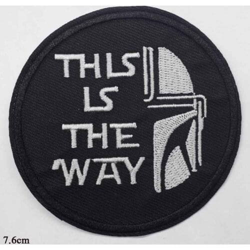 Military Sparta Helmet Words This Is The Way Iron On Embroidered Clothes Patch For Clothing Apparel Accessories