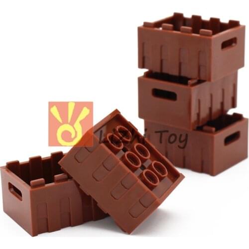 MOC Brick Parts 30150 Container Crate with Handholds Classic Piece Compatible with All Brands Building Block Toy Accessory