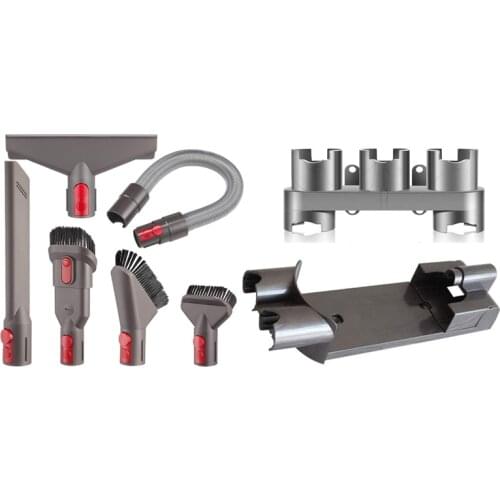 Replacement Docking Station Part Kit & Attachment Flexible Hose Tool Kit for Dyson V7 V8 Series Handheld Cordless Vacuum