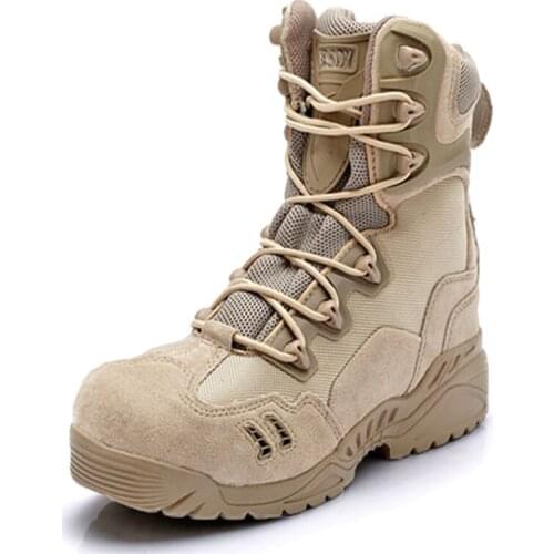 Female Male Outdoors Top Leather Hiking Camouflage Special Arms Tactical Boots Climbing Hiking Hunting Military Mountain Shoes