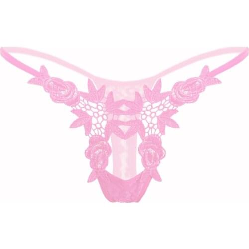 Women Sexy Lace Panties String Female Thong Sensual Lingerie For Women Hollow Low Waist Women Lace Underwear