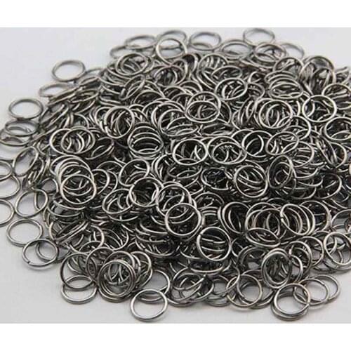 1 Pack/lot Gunblack Color Single Split Rings Jewelry Connectors Open Jump Rings for DIY Bracelets Necklace Jewelry Accessories