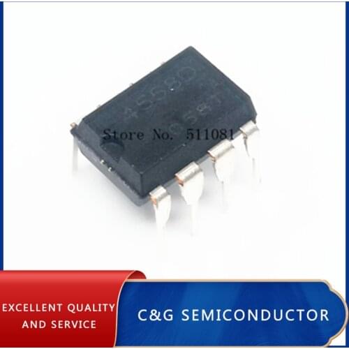 10pcs JRC4558D 4558D Dual Operational Amplifier NJM4558D DIP-8