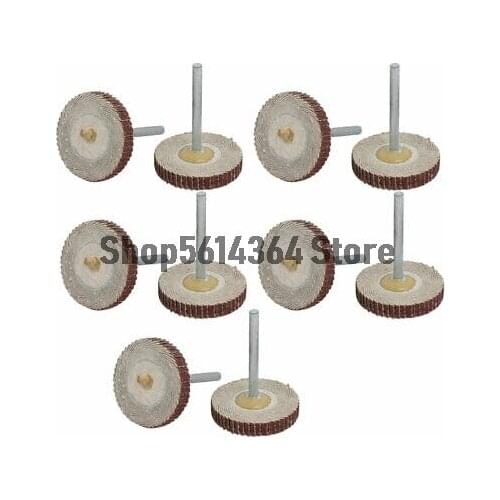 400 Grit 25mm Dia T Type Flap Sanding Wheel Grinding Polishing Tool 10pcs