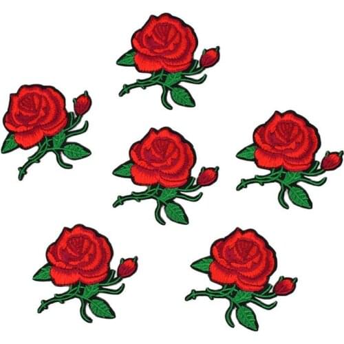 10pcs Iron On Flower Patches for Garments Jeans Coats Decoration DIY Clothes Stickers Handmade Patchwork Appliques Sew On Badge